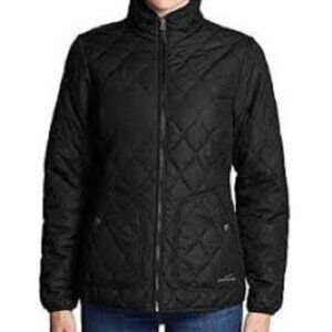 Eddie Bauer black quilted field jacket
